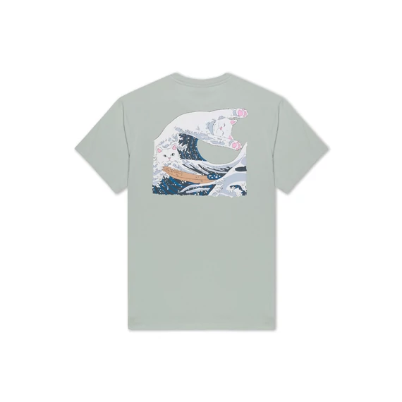 Ripndip Great Wave Sage Grey Tee 