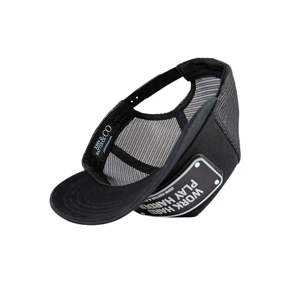 John Hatter & Co Work Hard Play Harder Rubber Edt Trucker Cap